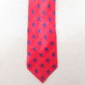 中古 ネクタイ ライオン シルク 赤 レッド 25jul15