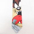 中古 ネクタイ 90年代 90s ルーニーテューンズ LOONEY TUNES タズ USA製 黒 ブラック 【spe】 25aug02