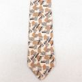 中古 タルボット ネクタイ 総柄 シルク USA製 ベージュ カーキ 25aug02