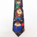 中古 ネクタイ 90年代 90s ルーニーテューンズ LOONEY TUNES タズ 黒 ブラック 【spe】 25aug02