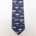 中古 ネクタイ 90年代 90s 飛行機 シルク USA製 紺 26feb05