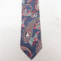 中古 ネクタイ 90年代 90s ディズニー ミッキー 花柄 ペイズリー柄 シルク USA製 紺【spe】 26feb13