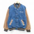 L★古着 Dunbrooke 長袖 デニム ジャケット メンズ 90年代 90s Chevron ツートンカラー 紺 ネイビー 25oct21 中古 アウター