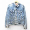 【20%OFF】M★古着 リーバイス Levis 71506 長袖 ジージャン メンズ 80年代 80s コットン USA製 紺 ネイビー デニム 【spe】 25nov05 中古 アウター Gジャン ジャケット