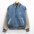 L★古着 長袖 デニム ジャケット スタジャン メンズ 90年代 90s CAESARS コットン USA製 紺 デニム他 内側キルティング 25nov25