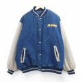XL★古着 長袖 デニム ジャケット スタジャン メンズ Casey 大きいサイズ コットン 紺 デニム他 内側キルティング 25dec15
