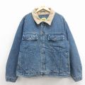 XL★古着 カベラス 長袖 デニム ボア ジャケット メンズ 00年代 00s 大きいサイズ コットン 紺【spe】 26jan17