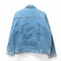 L★古着 長袖 ジージャン メンズ 90年代 90s スキューバダイビング コットン USA製 紺 デニム 26feb14