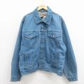 XL★古着 ラングラー 長袖 ジージャン メンズ コットン 紺 デニム 26mar12