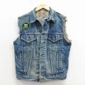 M★古着 リーバイス Levis 70506 デニム ベスト メンズ 80年代 80s コットン USA製 紺 デニム 26apr03