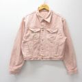 M★古着 ゲス GUESS 長袖 ジージャン メンズ 90年代 90s コットン USA製 ピンク系 デニム 26apr21