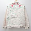 L★古着 リーバイス Levis 70507 長袖 ジージャン メンズ 80年代 80s 花 ハンドペイント ラインストーン コットン USA製 薄ピンク デニム【spe】 26apr21