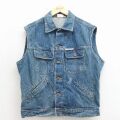 L★古着 ゲス GUESS ブランド デニム ベスト メンズ 90年代 90s 紺 26apr30