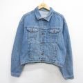 XL★古着 長袖 ジージャン メンズ 90年代 90s 大きいサイズ コットン イタリア製 ブルー デニム 26may15