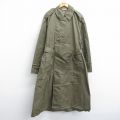 XL★古着 長袖 ビンテージ ミリタリー レイン コート メンズ 60年代 60s 大きいサイズ ロング丈 濃緑系 グリーン 【spe】 25sep22 中古 アウター