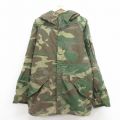 L★古着 長袖 ミリタリー ナイロン ゴアテックス ジャケット パーカー メンズ 90年代 90s ECWCS ウッドランドカモ ラグラン USA製 緑 グリーン 迷彩 25oct04 中古 アウター フライト