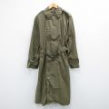 XL★古着 長袖 ビンテージ ミリタリー レイン コート メンズ 60年代 60s ロング丈 USA製 濃緑 グリーン 25oct22 中古 アウター