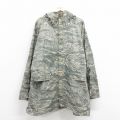 【20%OFF】XL★古着 長袖 ミリタリー ジャケット パーカー レインスーツ メンズ 大きいサイズ ロング丈 デジタルタイガーカモ ラグラン USA製 グレー 迷彩 【spe】 25oct29 中古 アウター フライト