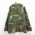 L★古着 長袖 ミリタリー ナイロン ゴアテックス ジャケット パーカー メンズ 00年代 00s ウッドランドカモ ラグラン USA製 緑 グリーン 迷彩 25oct29 中古 アウター フライト