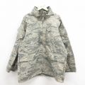 XL★古着 長袖 ミリタリー ナイロン ゴアテックス ジャケット メンズ 00年代 00s デジタルタイガーカモ ラグラン USA製 グレー 迷彩 25oct29 中古 アウター フライト