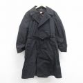 L★古着 長袖 ミリタリー コート メンズ 90年代 90s ロング丈 USA製 黒 ブラック 25oct29 中古 アウター