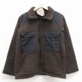 S★古着 長袖 ミリタリー ベア パイル フリース ジャケット メンズ 90年代 90s USA製 こげ茶 25nov12