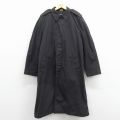 XL★古着 長袖 ミリタリー コート メンズ 80年代 80s ロング丈 USA製 黒 内側ボア【spe】 25dec06
