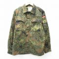 M★古着 長袖 ミリタリー ジャケット メンズ ドイツ軍 フレクターカモ 緑他 迷彩 26jan10