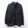M★古着 長袖 ミリタリー フィールド ジャケット メンズ M-65 コットン 黒 26jan10
