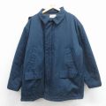 XL★古着 長袖 ミリタリー ジャケット メンズ 90年代 90s B-34 紺 内側キルティング 26jan07