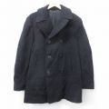 M★古着 長袖 ビンテージ ミリタリー ピーコート Pコート メンズ 60年代 60s ロング丈 USA製 濃紺 26jan15