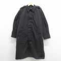 L★古着 長袖 ミリタリー コート メンズ 80年代 80s ロング丈 USA製 黒 内側ボア 26jan17