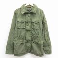 M★古着 ジェイクルー 長袖 ミリタリー ジャケット メンズ コットン 緑 26jan17
