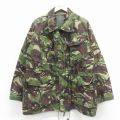 XL★古着 長袖 ミリタリー フィールド ジャケット メンズ イギリス軍 緑 迷彩 26feb13