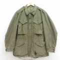 L★古着 長袖 ビンテージ ミリタリー フィールド ジャケット メンズ 50年代 50s M-51 ボロ USA製 緑【spe】 26feb21