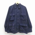 XL★古着 ロスコ 長袖 ミリタリー ジャケット メンズ 紺 26mar03