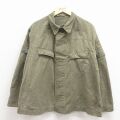 XL★古着 長袖 ミリタリー ジャケット メンズ ドイツ軍 レインドロップカモ 緑 26mar03