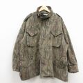 XL★古着 長袖 ミリタリー フィールド ジャケット メンズ 90年代 90s M-65 Smokey Branch 大きいサイズ USA製 茶 迷彩 26mar09