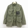 L★古着 長袖 ミリタリー フィールド ジャケット メンズ 80年代 80s M-65 緑 26mar16