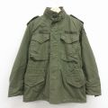M★古着 長袖 ミリタリー フィールド ジャケット メンズ 80年代 80s M-65 USアーミー USA製 緑 26apr02