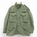 L★古着 長袖 ミリタリー フィールド ジャケット メンズ 80年代 80s M-65 USアーミー USA製 緑 26apr02