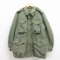 M★古着 長袖 ビンテージ ミリタリー フィールド ジャケット メンズ 50年代 50s M-51 USA製 緑【spe】 26apr11