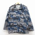 グレー迷彩ミリタリージャケット リップストップ M | 古着