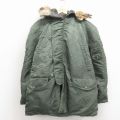L★古着 長袖 ビンテージ ミリタリー ジャケット メンズ 60年代 60s N-3B コヨーテファー ロング丈 ラグラン USA製 緑【spe】 26apr13