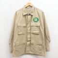 ミリタリー 90s コンバットジャケット リップストップ ベージュ L | 古着