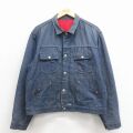 L★古着 ランチクラフト 長袖 ビンテージ ジージャン メンズ70年代 70s 紺 デニム 内側キルティング【spe】 26feb19