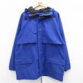 L★古着 エディーバウアー 長袖 ジャケット パーカー メンズ 00年代 00s ゴアテックス ロング丈 青 ブルー 内側メッシュ 23dec15 中古 アウター