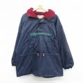 XL★古着 エアロポステール AEROPOSTALE 長袖 ハーフジップ ナイロン ジャケット メンズ 00年代 00s 大きいサイズ ロング丈 紺 ネイビー 内側フリース 24oct31 中古 アウター