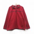 XL★古着 オールドネイビー OLD NAVY 長袖 ハーフジップ フリース ジャケット メンズ 赤 レッド 24nov27 中古 アウター