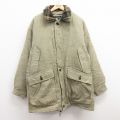 XL★古着 長袖 ダウン ジャケット メンズ ロング丈 緑系 グリーン 25jan24 中古 アウター